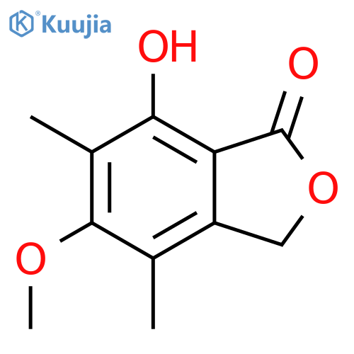 7-hydroxy-5-methoxy-4,6-dimethylphthalide structure