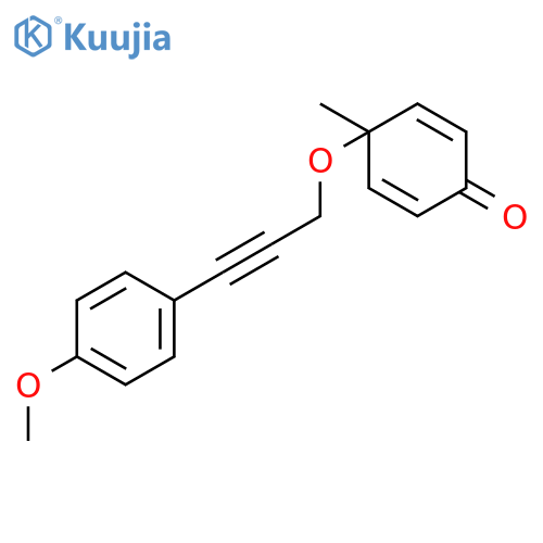 2,5-Cyclohexadien-1-one, 4-[[3-(4-methoxyphenyl)-2-propyn-1-yl]oxy]-4-methyl- structure
