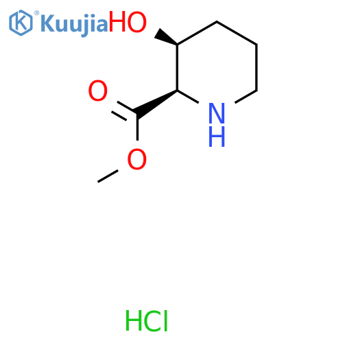 rac-methyl (2R,3S)-3-hydroxypiperidine-2-carboxylate hydrochloride, cis structure
