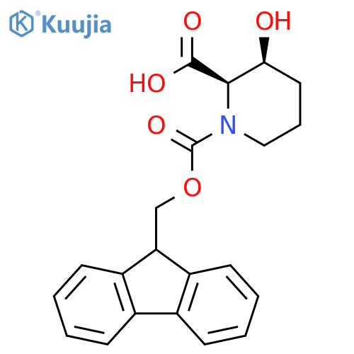 1,2-Piperidinedicarboxylic acid, 3-hydroxy-, 1-(9H-fluoren-9-ylmethyl) ester, (2R,3S)-rel- structure
