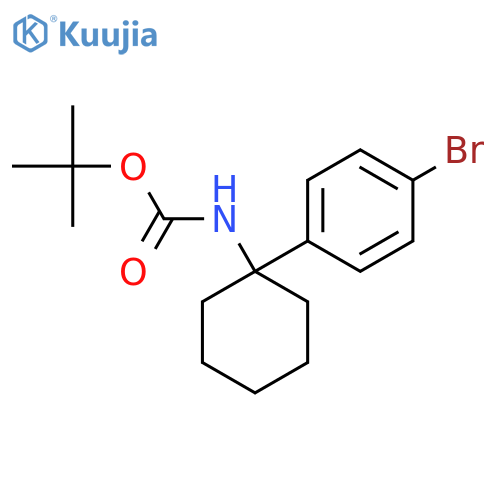 tert-butyl N-1-(4-bromophenyl)cyclohexylcarbamate structure