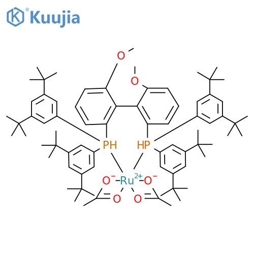 Ru(OAc)2((R)-3,5-t-Bu-MeOBIPHEP) structure