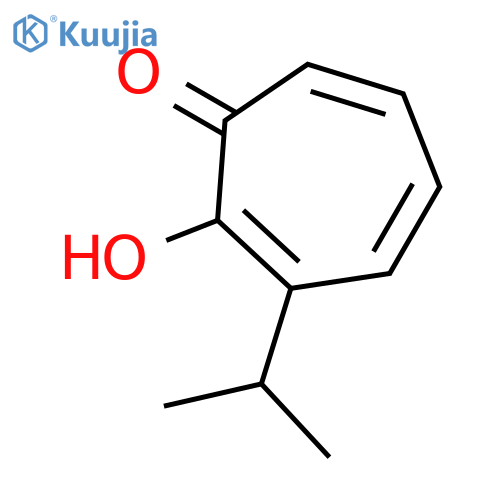 2-hydroxy-3-isopropylcyclohepta-2,4,6-trienone structure