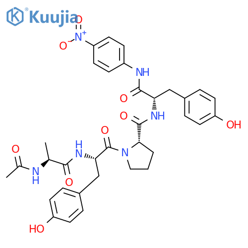 L-Tyrosinamide, N-acetyl-L-alanyl-L-tyrosyl-L-prolyl-N-(4-nitrophenyl)- structure