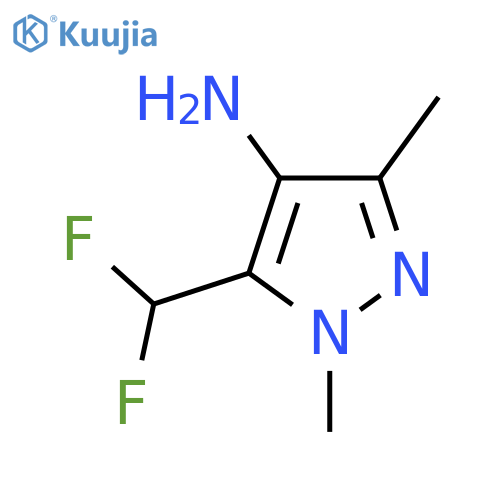 5-(difluoromethyl)-1,3-dimethyl-1H-pyrazol-4-amine structure