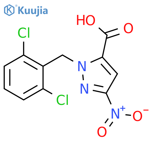 1H-Pyrazole-5-carboxylic acid, 1-[(2,6-dichlorophenyl)methyl]-3-nitro- structure