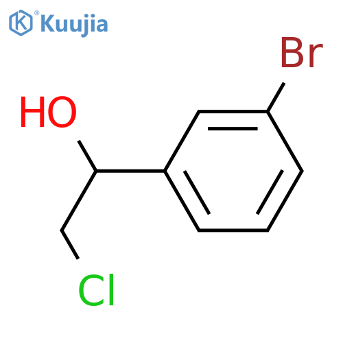 1-(3-bromophenyl)-2-chloroethan-1-ol structure
