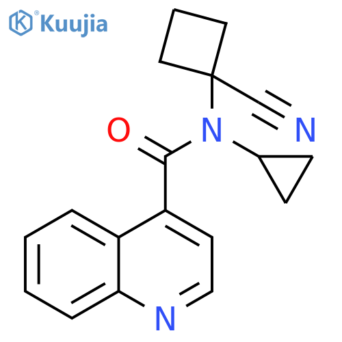 N-(1-Cyanocyclobutyl)-N-cyclopropyl-4-quinolinecarboxamide structure