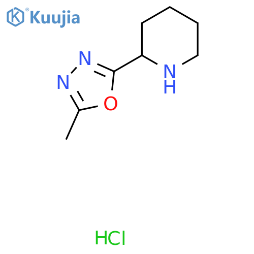 2-(5-Methyl-1,3,4-oxadiazol-2-yl)piperidine hydrochloride structure