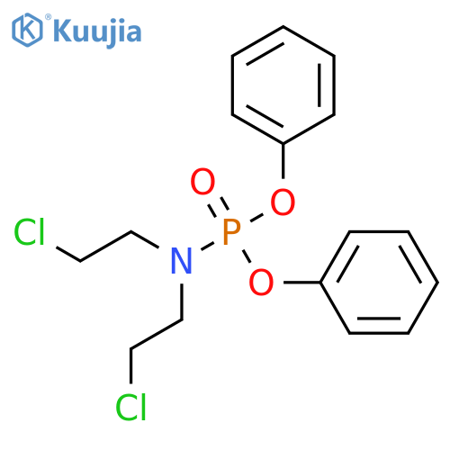 N-[bis(phenoxy)phosphoryl]-2-chloro-N-(2-chloroethyl)ethanamine structure
