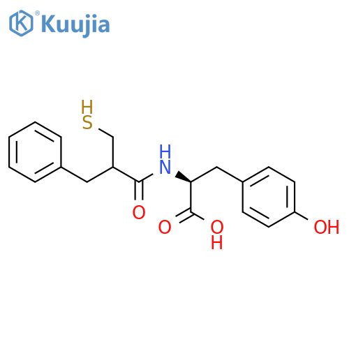 Tyrosine, N-[2-(mercaptomethyl)-1-oxo-3-phenylpropyl]- structure