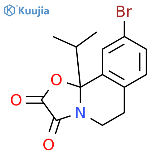 9-BROMO-10B-ISOPROPYL-5,6-DIHYDRO-2H-OXAZOLO[2,3-A]ISOQUINOLINE-2,3(10BH)-DIONE structure