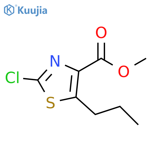 4-Thiazolecarboxylic acid, 2-chloro-5-propyl-, methyl ester structure