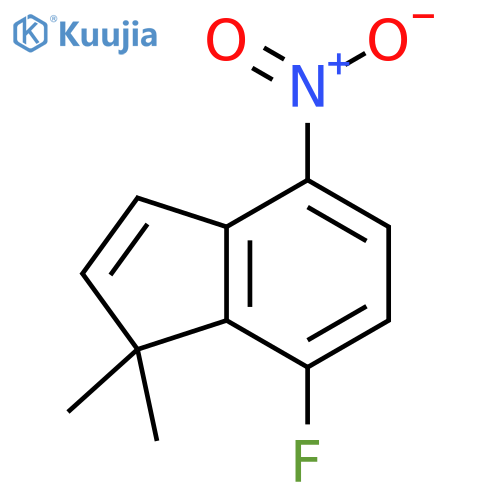 1H-Indene, 7-fluoro-1,1-dimethyl-4-nitro- structure