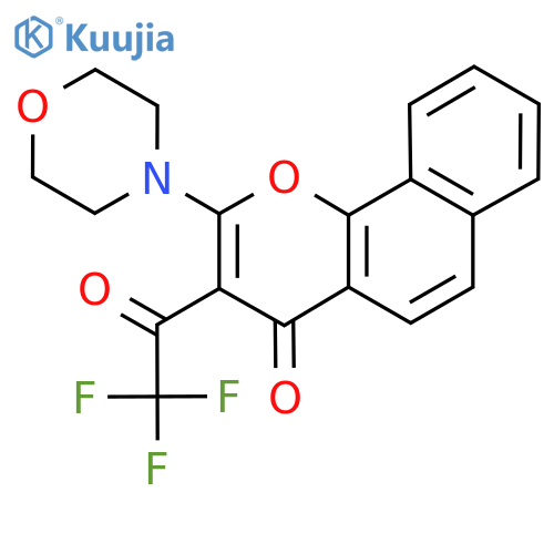 2-Morpholino-3-(2,2,2-trifluoroacetyl)-4H-benzo[h]chromen-4-one structure