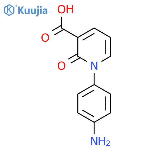 1-(4-Aminophenyl)-2-oxopyridine-3-carboxylic acid structure