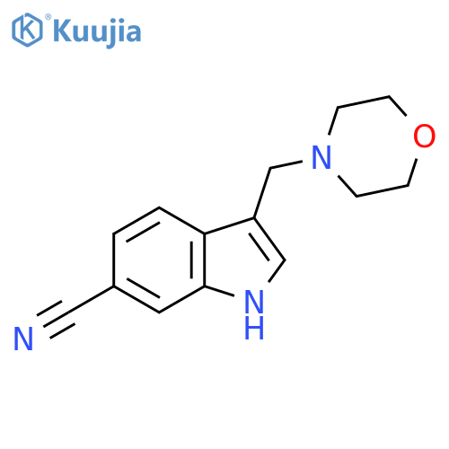 3-(Morpholinomethyl)-1H-indole-6-carbonitrile structure