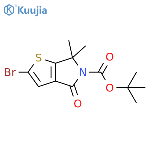 tert-butyl 2-bromo-6,6-dimethyl-4-oxo-4H,5H,6H-thieno[2,3-c]pyrrole-5-carboxylate structure