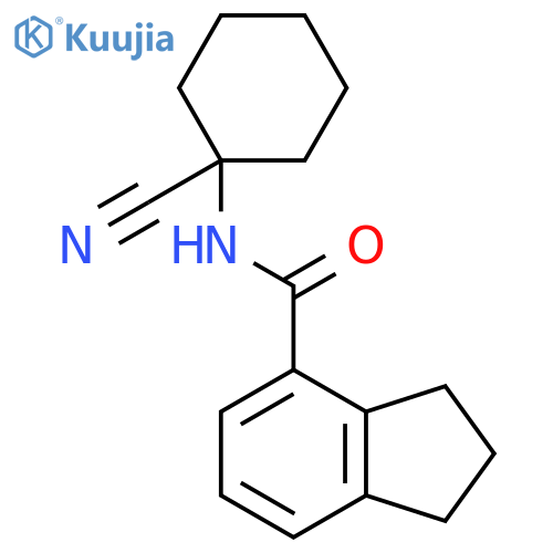 N-(1-Cyanocyclohexyl)-2,3-dihydro-1H-indene-4-carboxamide structure