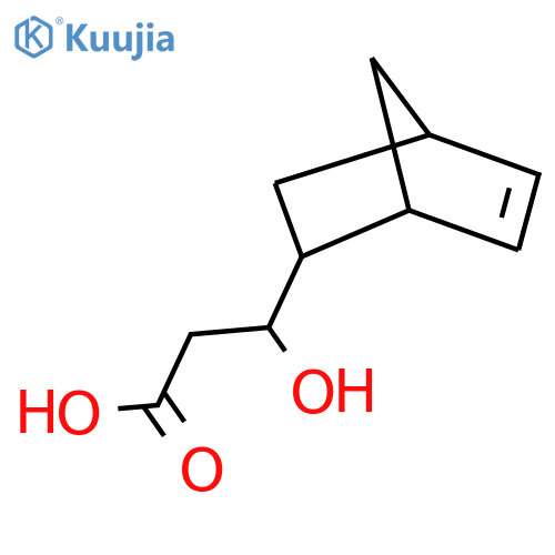 3-{bicyclo2.2.1hept-5-en-2-yl}-3-hydroxypropanoic acid structure