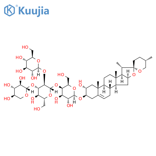 b-D-Galactopyranoside, (2a,3b,25S)-2-hydroxyspirost-5-en-3-yl O-b-D-glucopyranosyl-(1&reg;2)-O-[b-D-xylopyranosyl-(1&reg;3)]-O-b-D-glucopyranosyl-(1&reg;4)- (9CI) structure