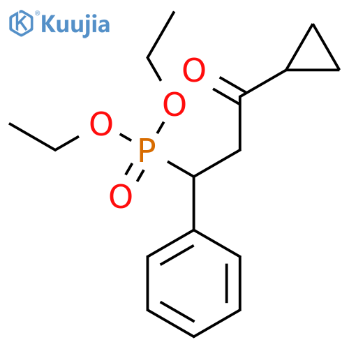 Phosphonic acid, (3-cyclopropyl-3-oxo-1-phenylpropyl)-, diethyl ester structure