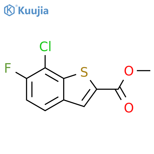 Benzo[b]thiophene-2-carboxylic acid, 7-chloro-6-fluoro-, methyl ester structure