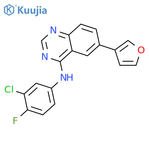 4-Quinazolinamine, N-(3-chloro-4-fluorophenyl)-6-(3-furanyl)- structure