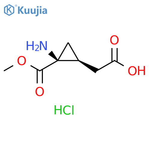 2-(1S,2S)-2-amino-2-(methoxycarbonyl)cyclopropylacetic acid hydrochloride structure