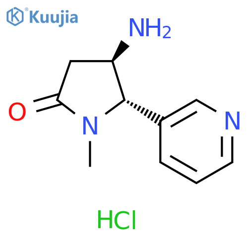 (4R,5S)-4-amino-1-methyl-5-(pyridin-3-yl)pyrrolidin-2-one hydrochloride structure