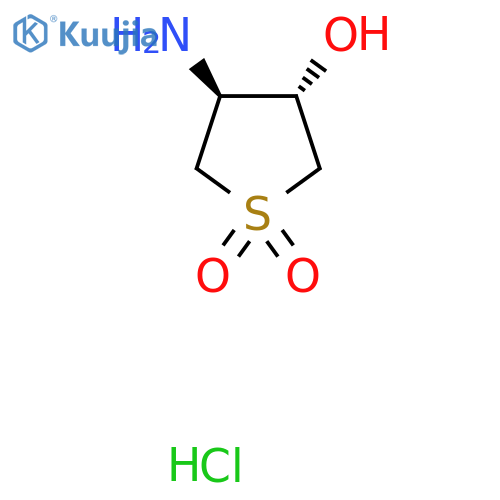 (3S,4S)-4-amino-1,1-dioxo-thiolan-3-ol;hydrochloride structure