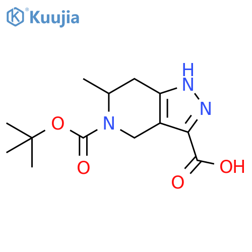 5-tert-butoxycarbonyl-6-methyl-2,4,6,7-tetrahydropyrazolo[4,3-c]pyridine-3-carboxylic acid structure