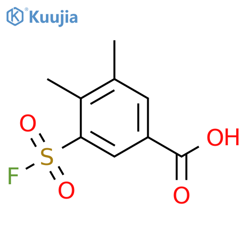 3-(fluorosulfonyl)-4,5-dimethylbenzoic acid structure