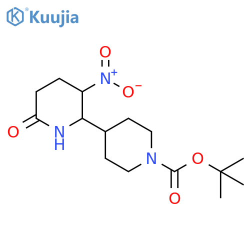 tert-butyl 4-(3-nitro-6-oxopiperidin-2-yl)piperidine-1-carboxylate structure