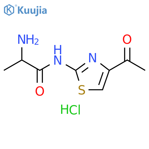N-(4-acetyl-1,3-thiazol-2-yl)-2-aminopropanamide hydrochloride structure
