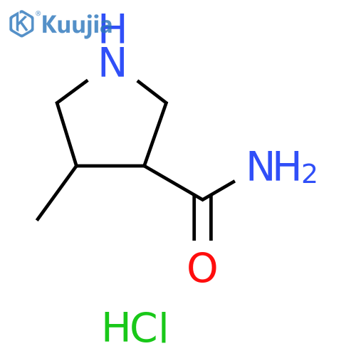 4-methylpyrrolidine-3-carboxamide hydrochloride structure