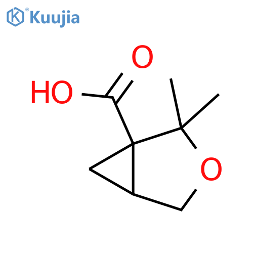 2,2-dimethyl-3-oxabicyclo3.1.0hexane-1-carboxylic acid structure