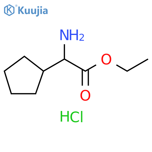 ethyl 2-amino-2-cyclopentylacetate hydrochloride structure
