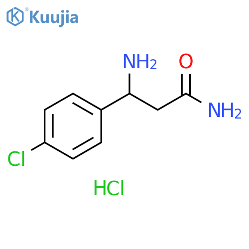 3-amino-3-(4-chlorophenyl)propanamide hydrochloride structure