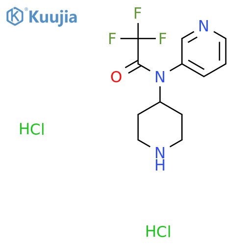 2,2,2-trifluoro-N-(piperidin-4-yl)-N-(pyridin-3-yl)acetamide dihydrochloride structure