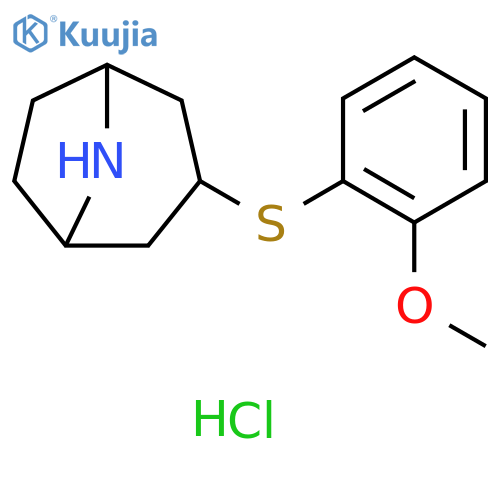 3-[(2-Methoxyphenyl)sulfanyl]-8-azabicyclo[3.2.1]octane hydrochloride structure