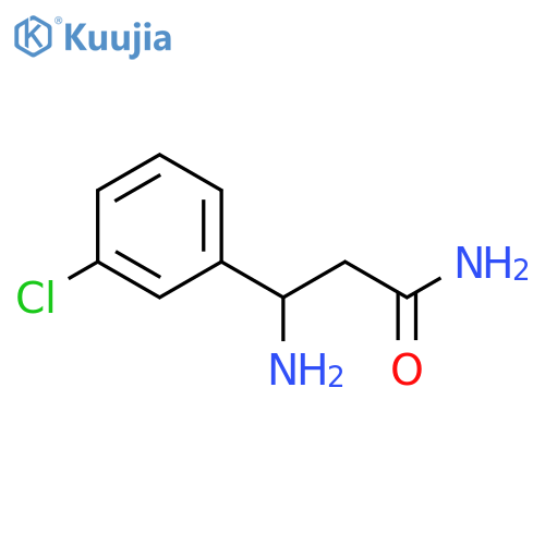 3-amino-3-(3-chlorophenyl)propanamide hydrochloride structure