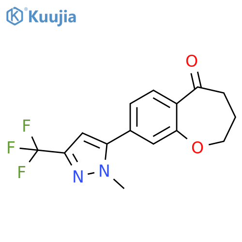 8-1-methyl-3-(trifluoromethyl)-1H-pyrazol-5-yl-2,3,4,5-tetrahydro-1-benzoxepin-5-one structure