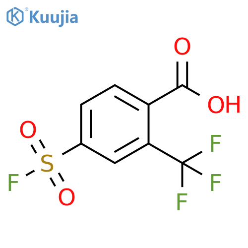 4-(fluorosulfonyl)-2-(trifluoromethyl)benzoic acid structure
