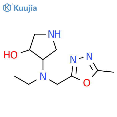 4-{ethyl(5-methyl-1,3,4-oxadiazol-2-yl)methylamino}pyrrolidin-3-ol structure