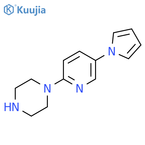 1-(5-(1H-pyrrol-1-yl)pyridin-2-yl)piperazine structure