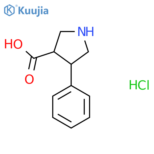 4-Phenylpyrrolidine-3-carboxylic acid hydrochloride structure