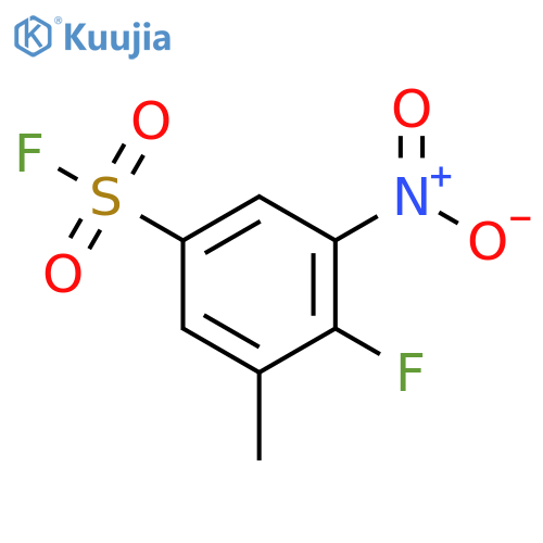 4-Fluoro-3-methyl-5-nitrobenzene-1-sulfonyl fluoride structure