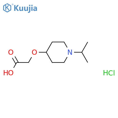 2-{1-(propan-2-yl)piperidin-4-yloxy}acetic acid hydrochloride structure