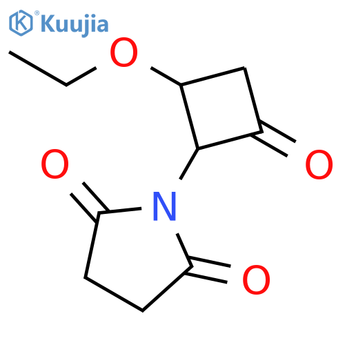 1-(2-ethoxy-4-oxocyclobutyl)pyrrolidine-2,5-dione structure